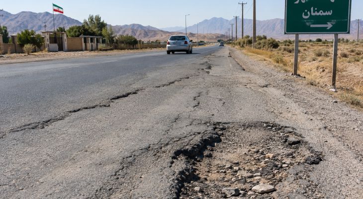 جاده مهمانشهر سمنان؛ مسیر ناهموار در انتظار رسیدگی